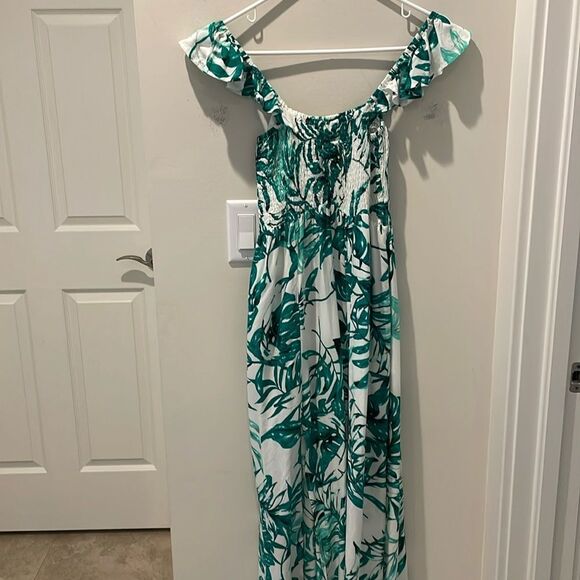 Boho Me maxi dress palm print Sundress size small - Picture 1 of 6